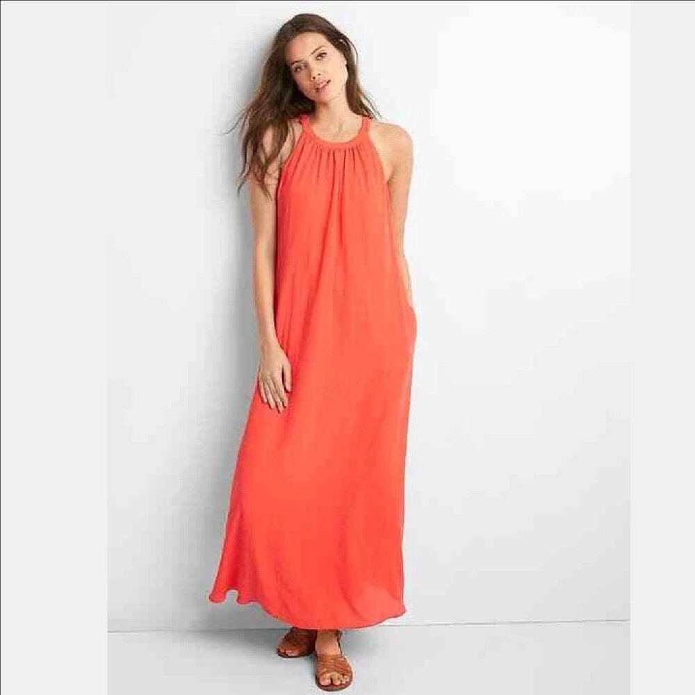 Gap Drapey Halter Maxi Dress, Size M